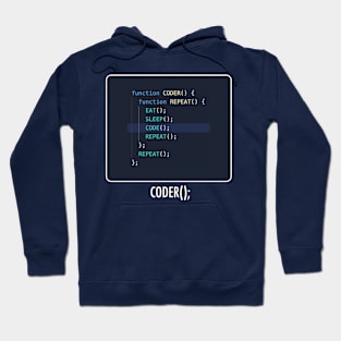 The Coder: Eat, Sleep, Code, Repeat Hoodie